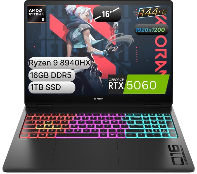 HP OMEN | NVIDIA® GeForce RTX™ 5060 | 16 inç 60-144 Hz, IPS Ekran